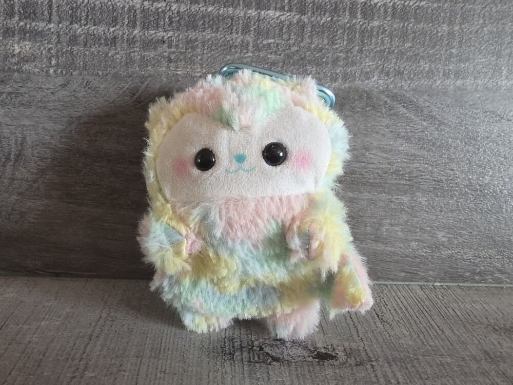 Real Littles Plushie Fox Backpack w Clip Pastel Tye Dye b252